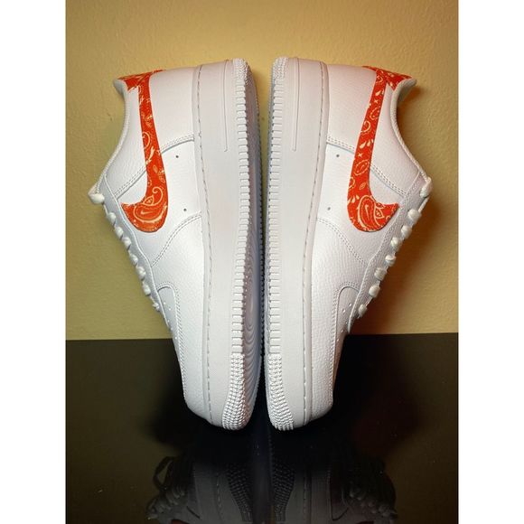 NEW Nike Air Force 1 Low Orange Paisley Shoes DJ9942-102 Size 11 Womens / 9.5 Me - Picture 7 of 8
